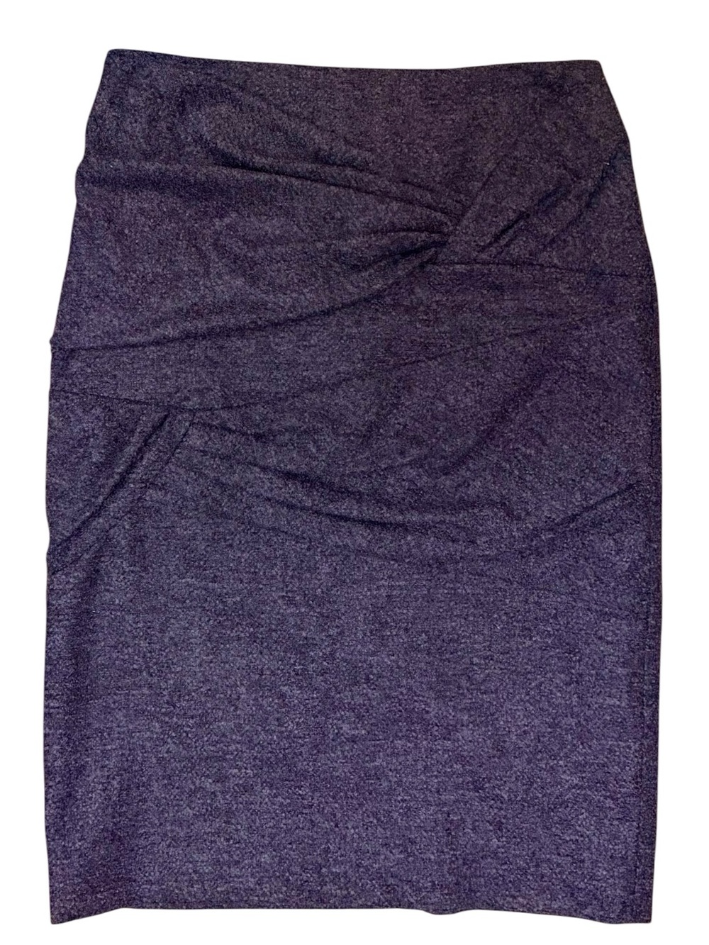 Escada Plum Twist-Front Pencil Skirt